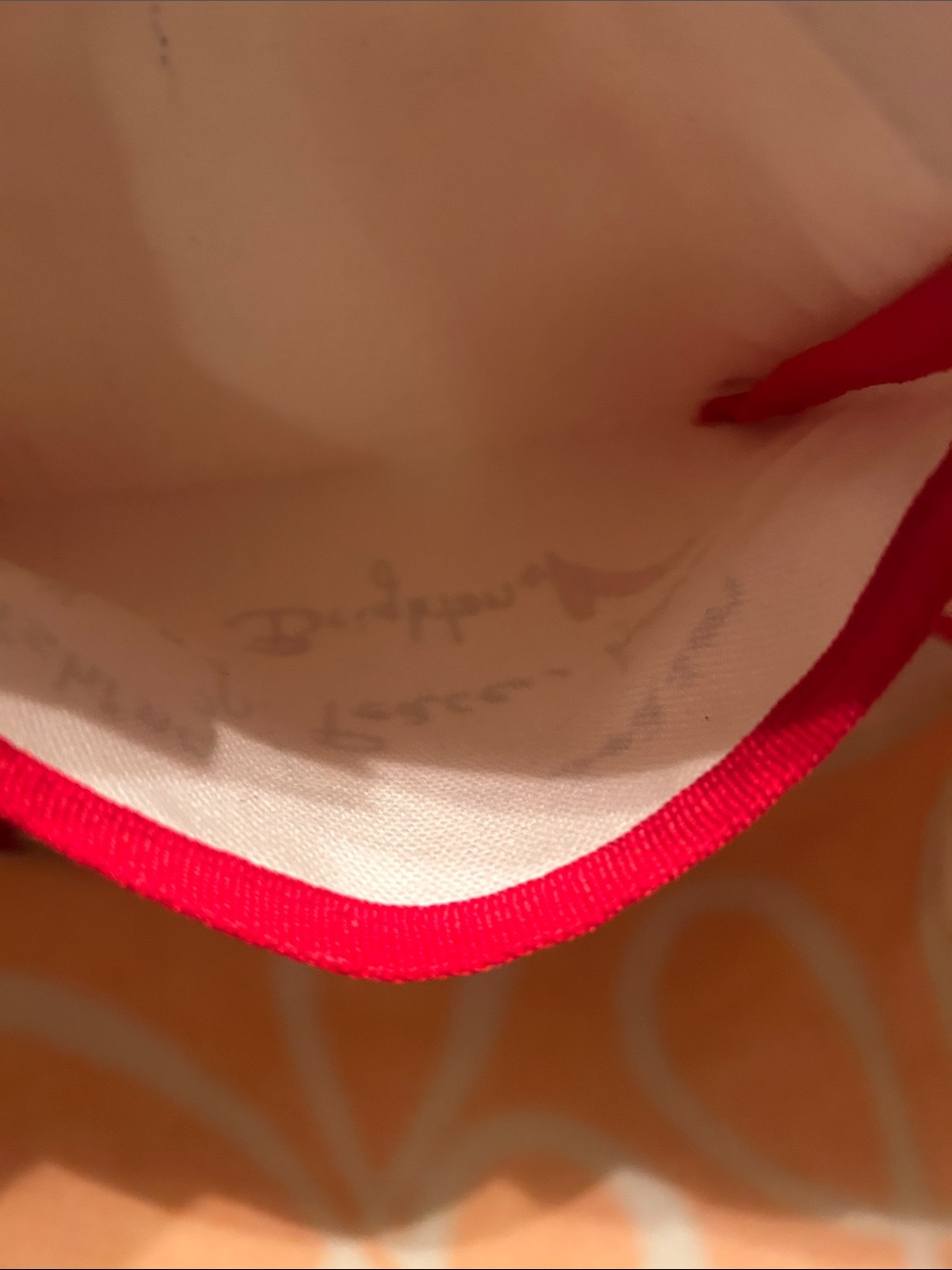 Brighton Red Bird Canvas Tote with 2 dust bags - Picture 5 of 9